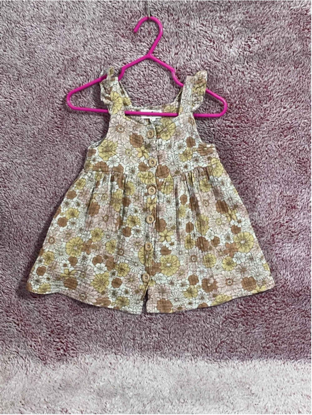 Baby Girls Rabbit+Bear Organic Casual Dress floral 18 month sundress